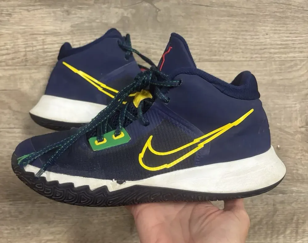 Nike Kyrie Flytrap 4 IV GS Blue Void Yellow CT5537-400 Basketball Shoes Size 6Y